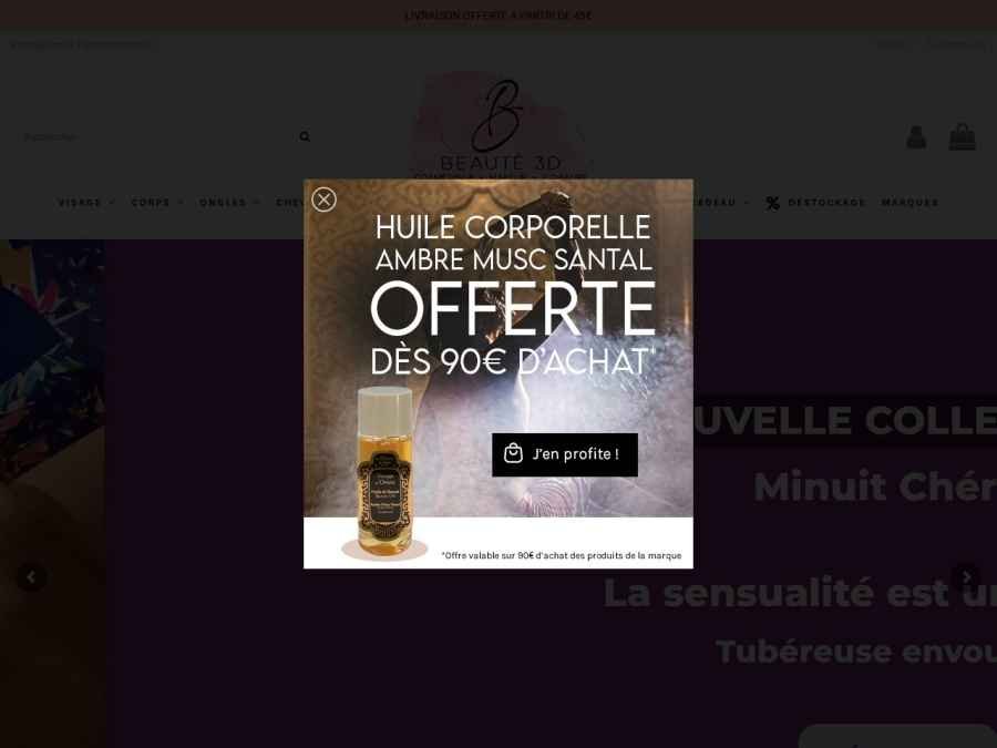 Réalisation Beauté 3D - Prestashop