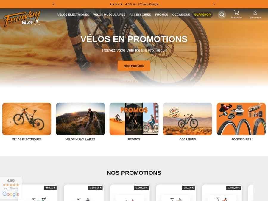 Réalisation Funway Vélos - Prestashop