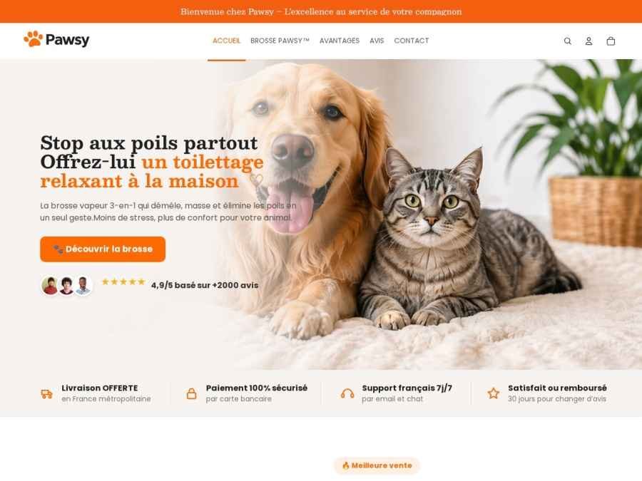 Réalisation Store Pawsy - Shopify
